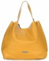 Kožené kabelka shopper bag Vittoria Gotti žlutá V230