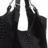 Kožené kabelka shopper bag Vera Pelle černá 9551