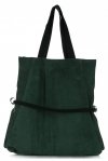Kožené kabelka shopper bag Vittoria Gotti lahvově zelená V26A