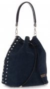 Kožené kabelka shopper bag Vittoria Gotti tmavě modrá V3020