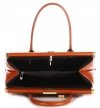Kožené kabelka kufřík Genuine Leather zrzavá 816(2