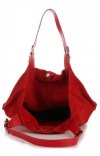 Kožená kabelka exkluzivní Shopper bag Červená