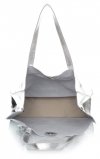 Kožené kabelka shopper bag Vera Pelle stříbrná 205454