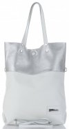 Kožené kabelka shopper bag Vittoria Gotti bílá V6538