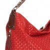 Kožené kabelka univerzální Genuine Leather červená 15