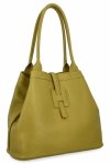 Kožené kabelka shopper bag Vittoria Gotti hořčicová 208S