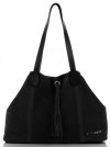 Kožené kabelka shopper bag Vittoria Gotti černá V3076