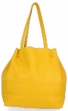 Kožené kabelka shopper bag Genuine Leather žlutá 1158