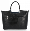 Kožené kabelka kufřík Vittoria Gotti černá VG809