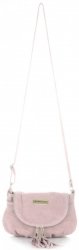 Kožené kabelka listonoška Vittoria Gotti pudrová růžová V414S