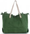 Kožené kabelka shopper bag Vittoria Gotti lahvově zelená V5902