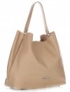 Kožené kabelka shopper bag Vittoria Gotti tmavě béžová V230