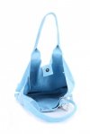 Kožené kabelka shopper bag Genuine Leather světle modrá 801