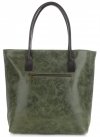 Kožené kabelka shopper bag Genuine Leather zelená 358
