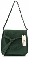Kožené kabelka listonoška Vittoria Gotti lahvově zelená V5985