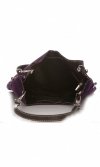 Kožené kabelka listonoška Genuine Leather fialová 517