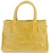 Kožené kabelka kufřík Vittoria Gotti žlutá V1597P
