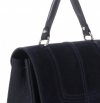 Kožené kabelka listonoška Vittoria Gotti tmavě modrá V3235