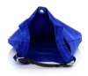 Kožené kabelka shopper bag Genuine Leather modrá 8023