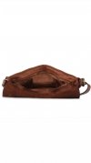 Kožené kabelka listonoška Genuine Leather hnědá L5127