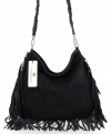 Kožené kabelka univerzální Vittoria Gotti černá B60