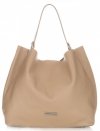 Kožené kabelka shopper bag Vittoria Gotti tmavě béžová V230