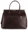 Kožené kabelka kufřík Genuine Leather čokoládová 816(2