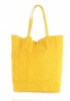 Kožené kabelka shopper bag Vera Pelle žlutá 601