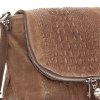 Kožené kabelka listonoška Genuine Leather zemitá 424