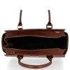 Kožené kabelka kufřík Genuine Leather hnědá 2222
