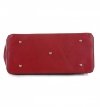 Kožené kabelka kufřík Genuine Leather červená 816(2