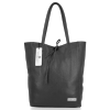 Kožené kabelka shopper bag Vittoria Gotti černá V21E