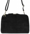 Kožené kabelka listonoška Vittoria Gotti černá V68