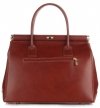 Kožené kabelka kufřík Genuine Leather hnědá 816(2