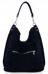 Kožené kabelka univerzální Vittoria Gotti tmavě modrá VG42