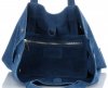 Kožené kabelka shopper bag Vera Pelle tmavě modrá A19