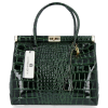 Kožené kabelka kufřík Vittoria Gotti lahvově zelená V9113