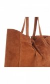 Kožené kabelka shopper bag Vera Pelle hnědá 601