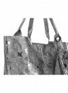 Kožené kabelka shopper bag Genuine Leather šedá 555