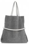 Kožené kabelka shopper bag Vittoria Gotti světle šedá V26A