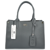 Kožené kabelka kufřík Vittoria Gotti šedá V554050