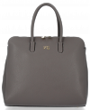 Kožené kabelka kufřík Vittoria Gotti šedá V2392