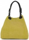 Kožené kabelka shopper bag Vittoria Gotti žlutá V90047CH