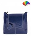Kožené kabelka listonoška Vera Pelle tmavě modrá 600