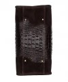Elegantní kožený kufřík s motivem Aligator čokoláda