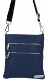 Kožené kabelka univerzální Vittoria Gotti tmavě modrá B19