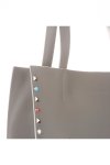 Kožené kabelka shopper bag Genuine Leather šedá 5013