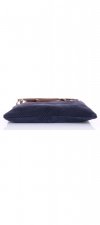 Kožené kabelka listonoška Genuine Leather tmavě modrá 14