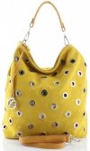 Kožené kabelka shopper bag Vittoria Gotti žlutá V3077Z