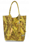 Kožené kabelka shopper bag Vittoria Gotti žlutá V2472